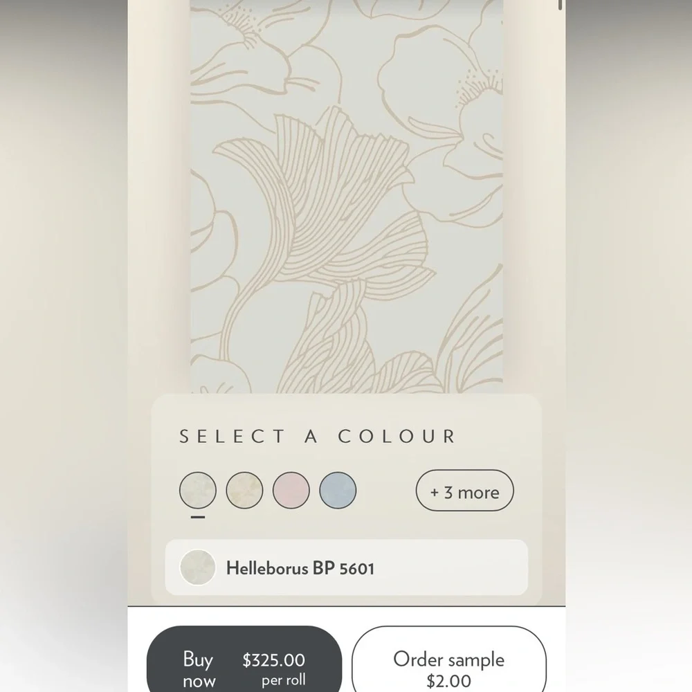 Anthropologie Farrow & Ball Helleborus Wallpaper NWT